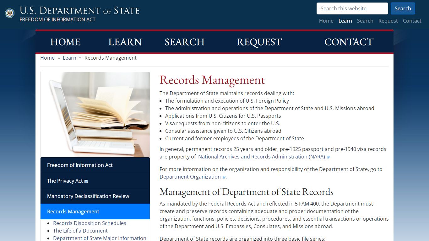 Records Management - United States Department of State